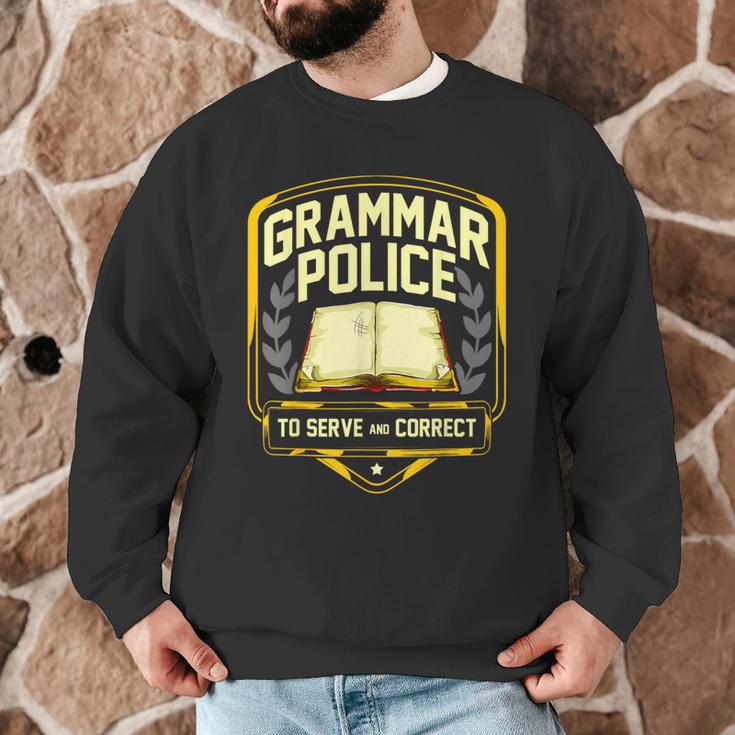 Grammar Police To Serve And Correct English Teacher Men Graphic Sweatshirt, novelty gifts, funny gifts Grammar Police To Serve And Correct English Teacher Men Graphic Sweatshirt, novelty gifts, funny gifts