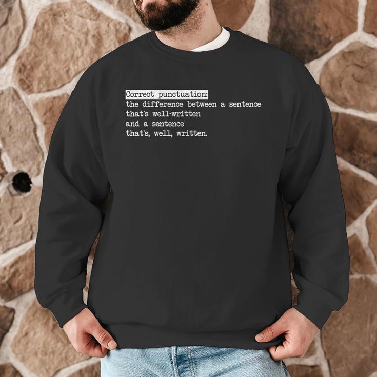 Grammar Teacher And Punny Punctuation Men Graphic Sweatshirt, novelty gifts, funny gifts Grammar Teacher And Punny Punctuation Men Graphic Sweatshirt, novelty gifts, funny gifts