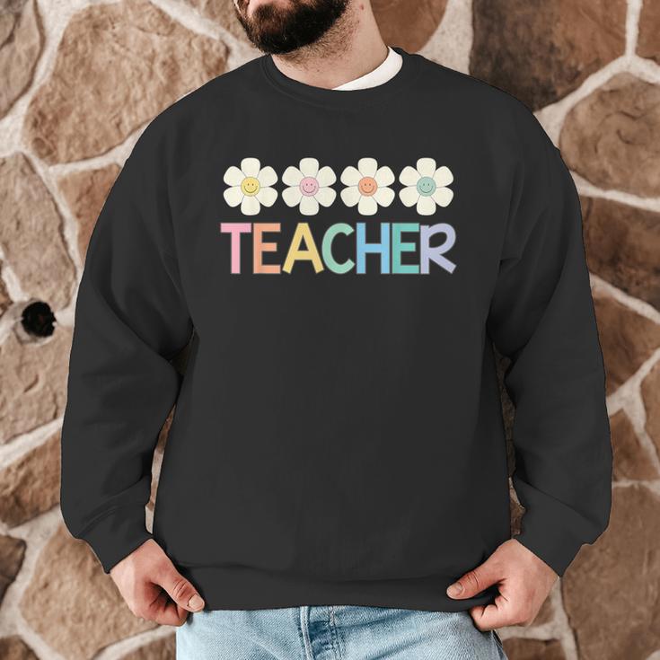 Groovy Teacher Cute Daisy Flower Retro Back To School Men Graphic Sweatshirt, novelty gifts, funny gifts Groovy Teacher Cute Daisy Flower Retro Back To School Men Graphic Sweatshirt, novelty gifts, funny gifts