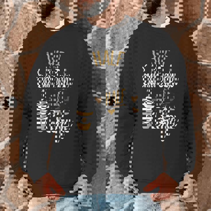 Half Coffee Half English Teacher English Teacher Men Women Men Graphic Sweatshirt, novelty gifts, funny gifts