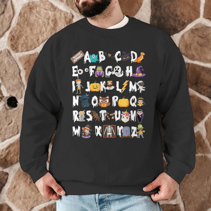 Halloween Alphabet ABCs Learning Kindergarten Teacher Men Women Kids Men Graphic Sweatshirt, novelty gifts, funny gifts