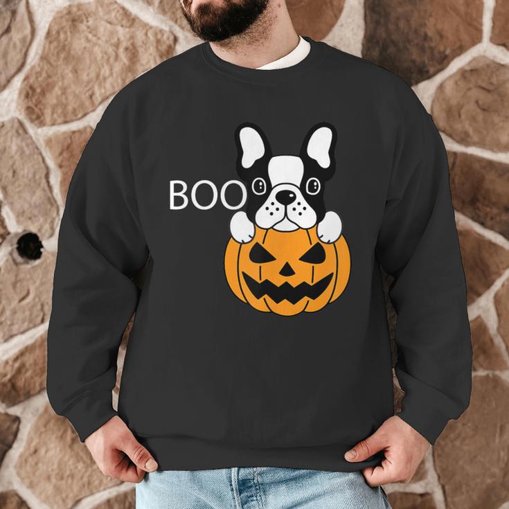 The Halloween Boston Terrier Men Graphic Sweatshirt, novelty gifts, funny gifts