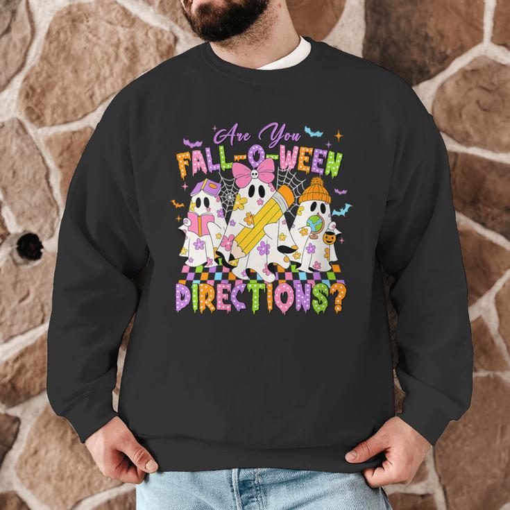 Halloween Floral Ghost Teacher Are You Falloween Directions Men Graphic Sweatshirt, novelty gifts, funny gifts Halloween Floral Ghost Teacher Are You Falloween Directions Men Graphic Sweatshirt, novelty gifts, funny gifts