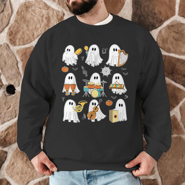 Halloween Ghost Music Teacher Playing Instruments Men Graphic Sweatshirt, novelty gifts, funny gifts Halloween Ghost Music Teacher Playing Instruments Men Graphic Sweatshirt, novelty gifts, funny gifts