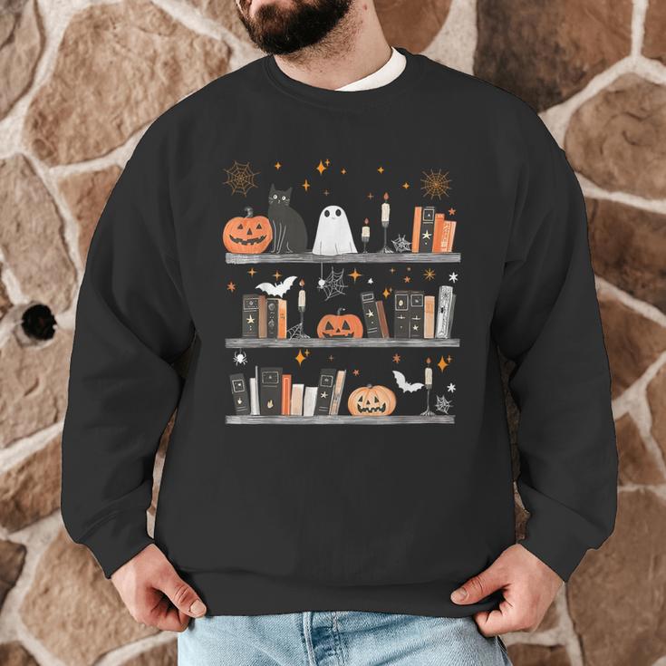 Halloween Library Ghost Books Teacher Spooky Trick Or Teach Men Graphic Sweatshirt, novelty gifts, funny gifts