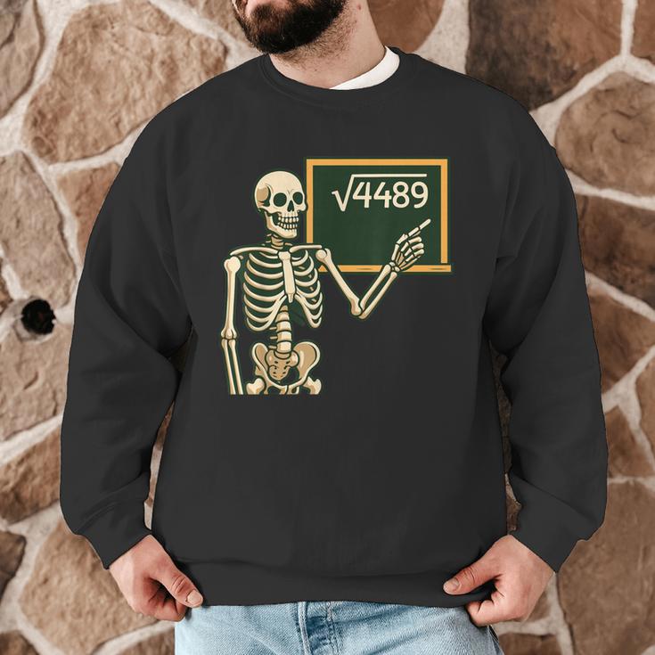 Halloween Skeleton 67 Meme Square Root 4489 Math Teacher Men Graphic Sweatshirt, novelty gifts, funny gifts
