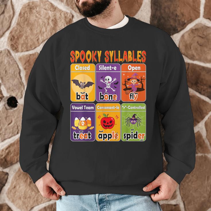 Halloween Spooky Syllable Types Teacher Educational Men Graphic Sweatshirt, novelty gifts, funny gifts Halloween Spooky Syllable Types Teacher Educational Men Graphic Sweatshirt, novelty gifts, funny gifts