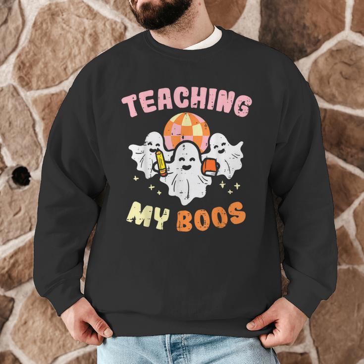Halloween Teacher Teaching My Boos Costume Teacher Men Women Men Graphic Sweatshirt, novelty gifts, funny gifts