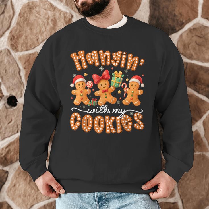 Hangin With My Cookies Gingerbread Men Women Xmas Teacher Men Graphic Sweatshirt, novelty gifts, funny gifts Hangin With My Cookies Gingerbread Men Women Xmas Teacher Men Graphic Sweatshirt, novelty gifts, funny gifts
