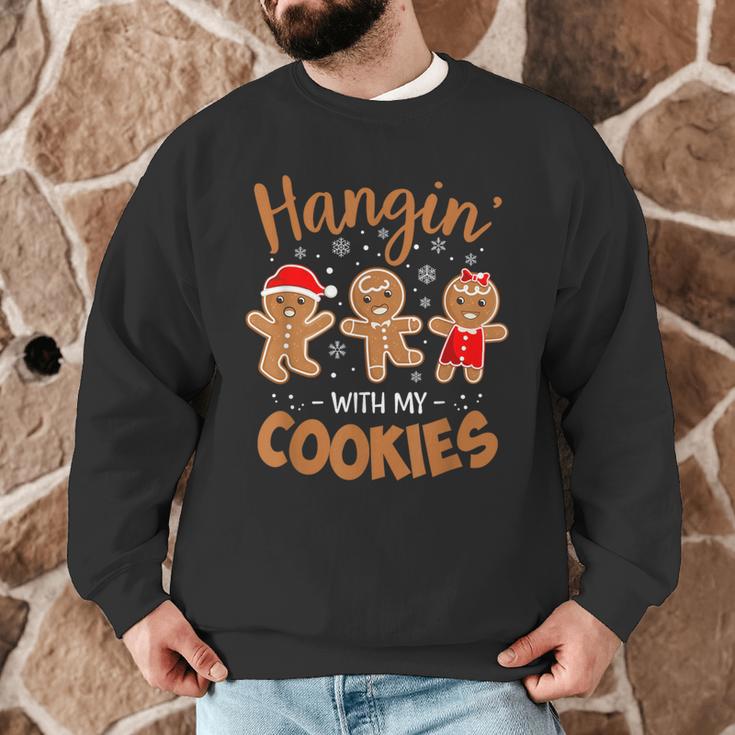 Hangin With My Cookies Gingerbread Women Christmas Teacher Men Graphic Sweatshirt, novelty gifts, funny gifts