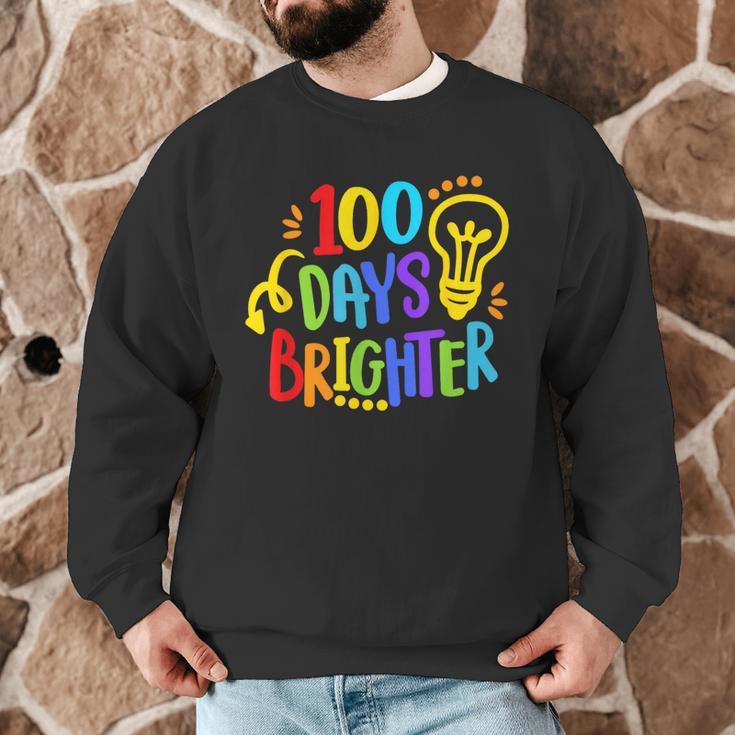 Happy 100th Day Of School 100 Days Brighter Girls Teacher Men Graphic Sweatshirt, novelty gifts, funny gifts Happy 100th Day Of School 100 Days Brighter Girls Teacher Men Graphic Sweatshirt, novelty gifts, funny gifts