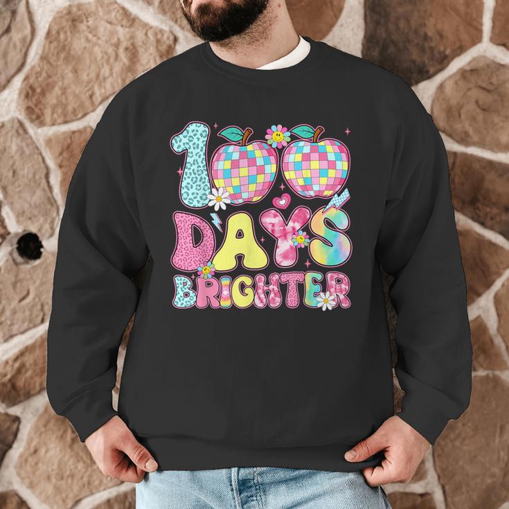 Happy 100th Day Of School 100 Days Brighter Teachers Kids Men Graphic Sweatshirt, novelty gifts, funny gifts Happy 100th Day Of School 100 Days Brighter Teachers Kids Men Graphic Sweatshirt, novelty gifts, funny gifts