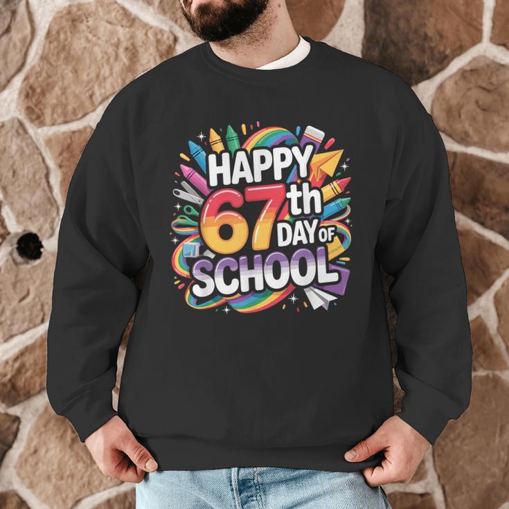 Happy 67 Days Of School Meme 100 Day Of School Teacher 6 7 Men Graphic Sweatshirt, novelty gifts, funny gifts