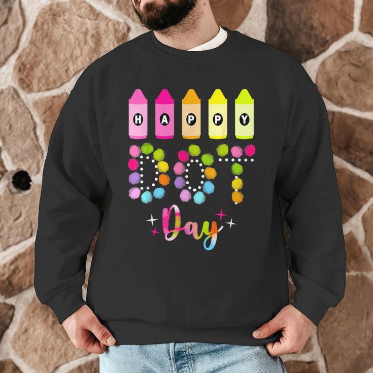 Happy Dot Day 2025 Teacher Kids Girls Colorful Polka Dot Day Men Graphic Sweatshirt, novelty gifts, funny gifts
