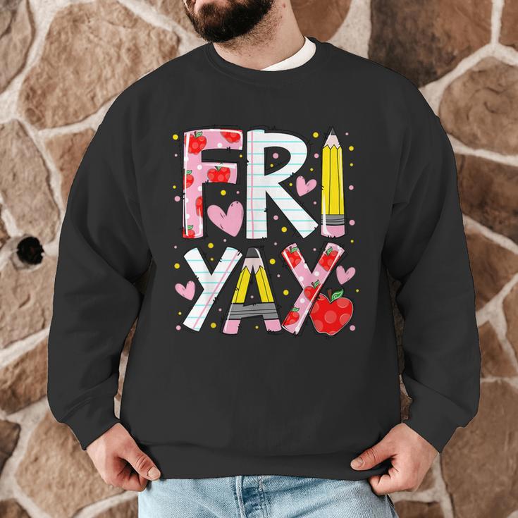 Happy Fri-Yay Teacher Back To School Friday Lovers Men Graphic Sweatshirt, novelty gifts, funny gifts Happy Fri-Yay Teacher Back To School Friday Lovers Men Graphic Sweatshirt, novelty gifts, funny gifts