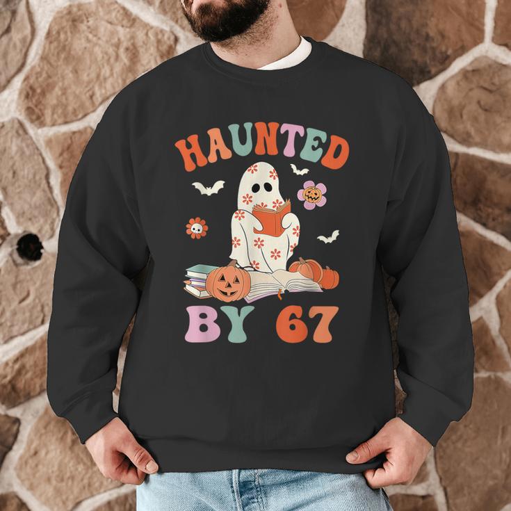 Haunted By 67 Boo Ghost Teacher 6 7 Halloween Costume Men Graphic Sweatshirt, novelty gifts, funny gifts Haunted By 67 Boo Ghost Teacher 6 7 Halloween Costume Men Graphic Sweatshirt, novelty gifts, funny gifts