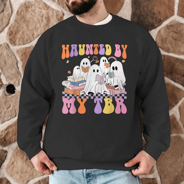 Haunted By My TBR Cute Ghosts Book Reading Teacher Halloween Men Graphic Sweatshirt, novelty gifts, funny gifts Haunted By My TBR Cute Ghosts Book Reading Teacher Halloween Men Graphic Sweatshirt, novelty gifts, funny gifts