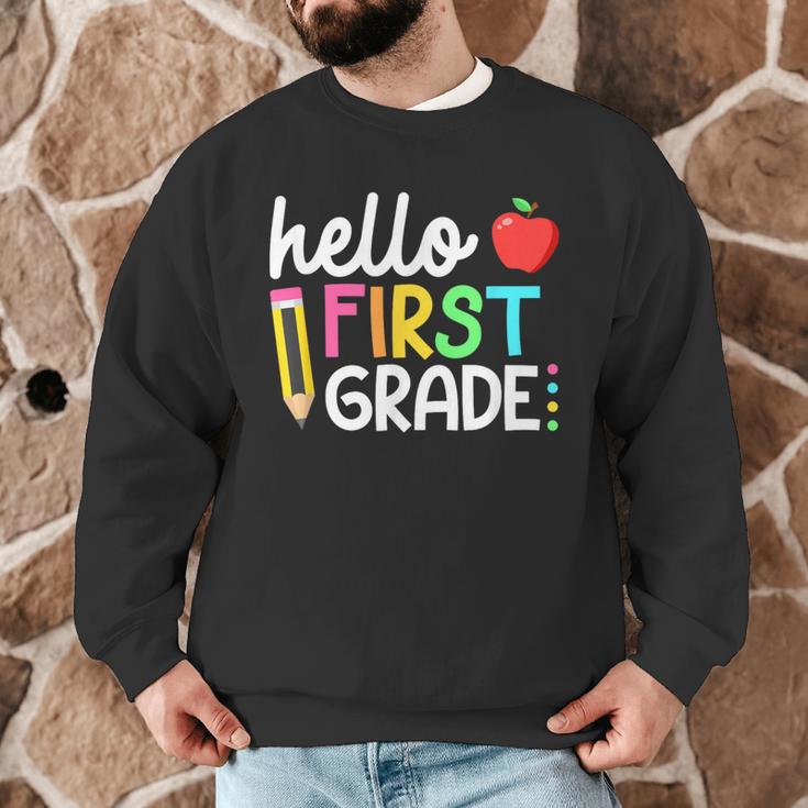 Hello First Grade Team 1st Grade Back To School Teacher Kids Men Graphic Sweatshirt, novelty gifts, funny gifts Hello First Grade Team 1st Grade Back To School Teacher Kids Men Graphic Sweatshirt, novelty gifts, funny gifts