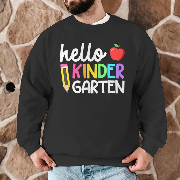 Hello Kindergarten Team Kinder Back To School Teacher Kids Men Graphic Sweatshirt, novelty gifts, funny gifts Hello Kindergarten Team Kinder Back To School Teacher Kids Men Graphic Sweatshirt, novelty gifts, funny gifts