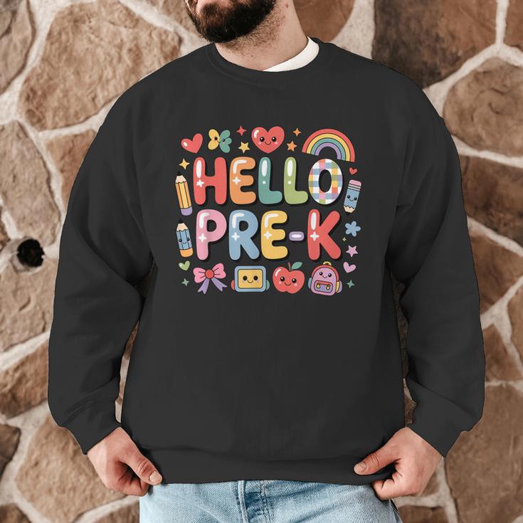 Hello Pre-K Back To School Teacher Student Fun Graphic Tee Men Graphic Sweatshirt, novelty gifts, funny gifts