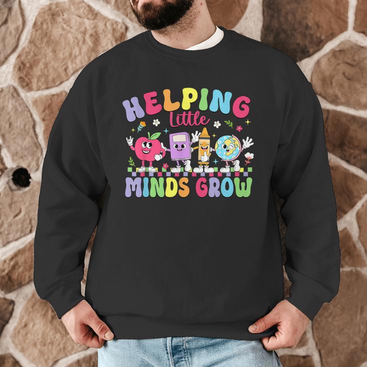 Helping Little Minds Grow Teacher Life Back To School Men Graphic Sweatshirt, novelty gifts, funny gifts Helping Little Minds Grow Teacher Life Back To School Men Graphic Sweatshirt, novelty gifts, funny gifts