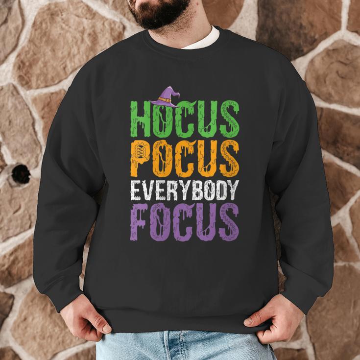 Hocus Pocus Everybody Focus Teacher Halloween Men Graphic Sweatshirt, novelty gifts, funny gifts