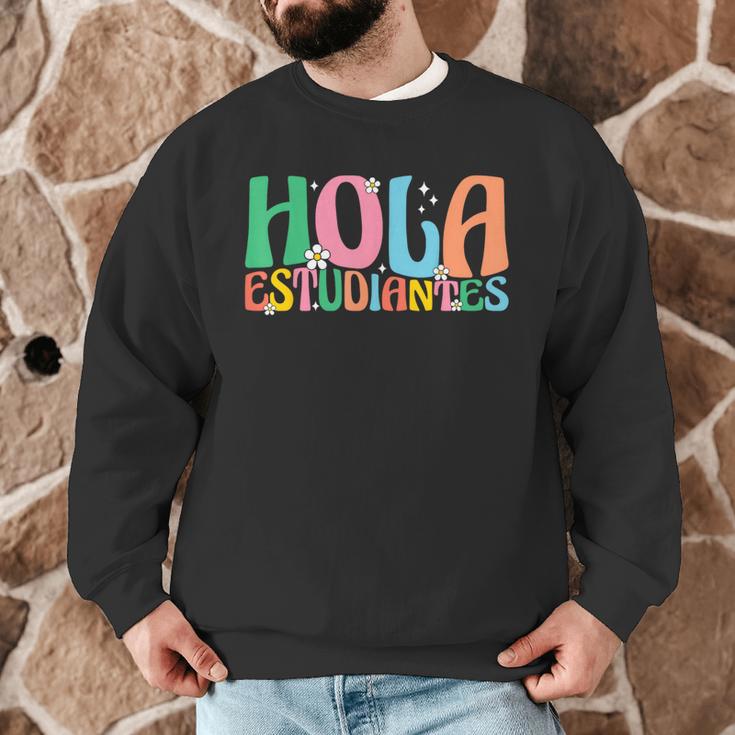 Hola Estudiantes Maestra Back To School Spanish Teacher Men Graphic Sweatshirt, novelty gifts, funny gifts Hola Estudiantes Maestra Back To School Spanish Teacher Men Graphic Sweatshirt, novelty gifts, funny gifts