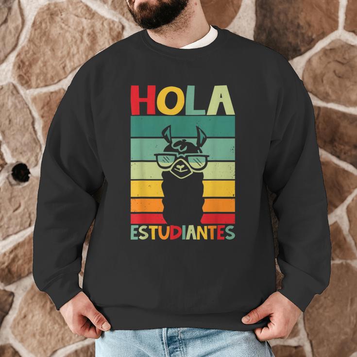 Hola Estudiantes Spanish Teacher Back To School 2025 Men Graphic Sweatshirt, novelty gifts, funny gifts