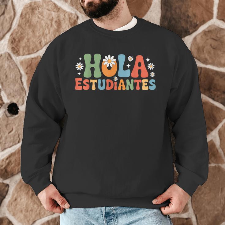 Hola Estudiantes Spanish Teacher Men Graphic Sweatshirt, novelty gifts, funny gifts