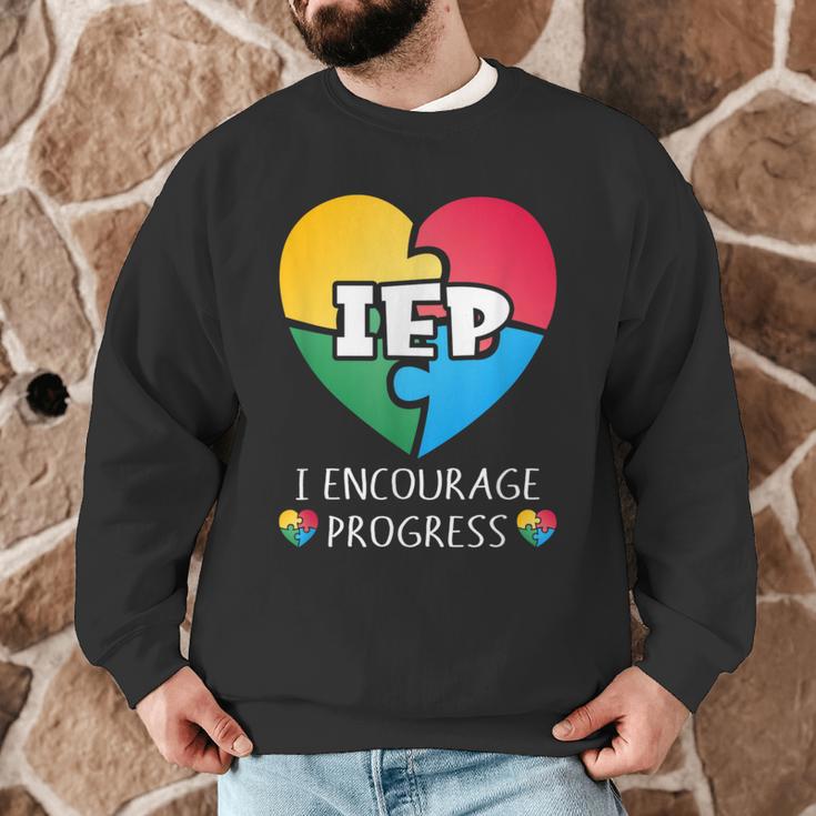 IEP I Encourage Progress Special Education School Teacher Men Graphic Sweatshirt, novelty gifts, funny gifts