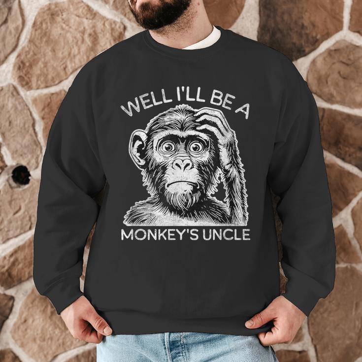 Well I'Ll Be a Monkey's Uncle Teacher And Student Men Graphic Sweatshirt, novelty gifts, funny gifts