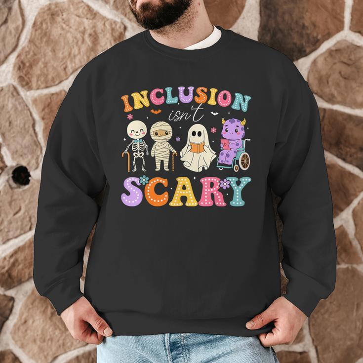Inclusion Isn't Scary Ghost Halloween SLP Sped Teacher Men Graphic Sweatshirt, novelty gifts, funny gifts Inclusion Isn't Scary Ghost Halloween SLP Sped Teacher Men Graphic Sweatshirt, novelty gifts, funny gifts