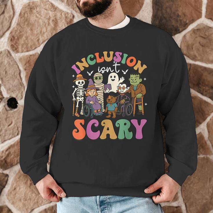 Inclusion Isn't Scary Ghost Mummy Halloween SLP Sped Teacher Men Graphic Sweatshirt, novelty gifts, funny gifts Inclusion Isn't Scary Ghost Mummy Halloween SLP Sped Teacher Men Graphic Sweatshirt, novelty gifts, funny gifts