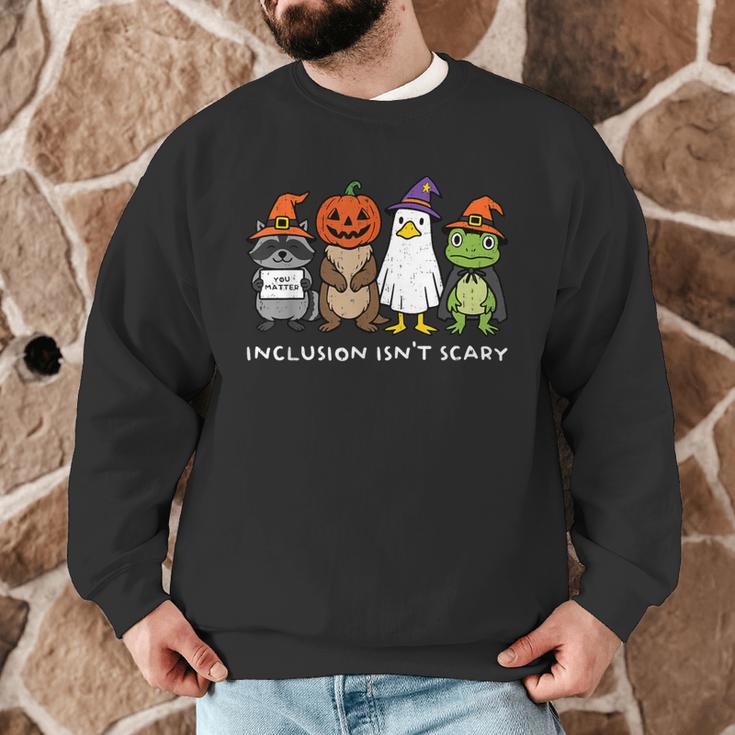 Inclusion Isn't Scary SLP Halloween Sped Teacher Animal Men Graphic Sweatshirt, novelty gifts, funny gifts