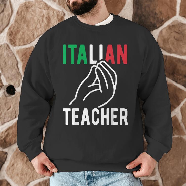 Italian Teacher Italy Italia Back To School First Day Men Graphic Sweatshirt, novelty gifts, funny gifts