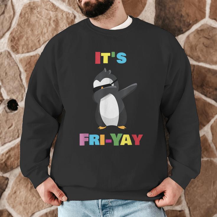 It's Fri-Yay Dabbing Penguin Friday Weekend Teacher Student Men Graphic Sweatshirt, novelty gifts, funny gifts It's Fri-Yay Dabbing Penguin Friday Weekend Teacher Student Men Graphic Sweatshirt, novelty gifts, funny gifts