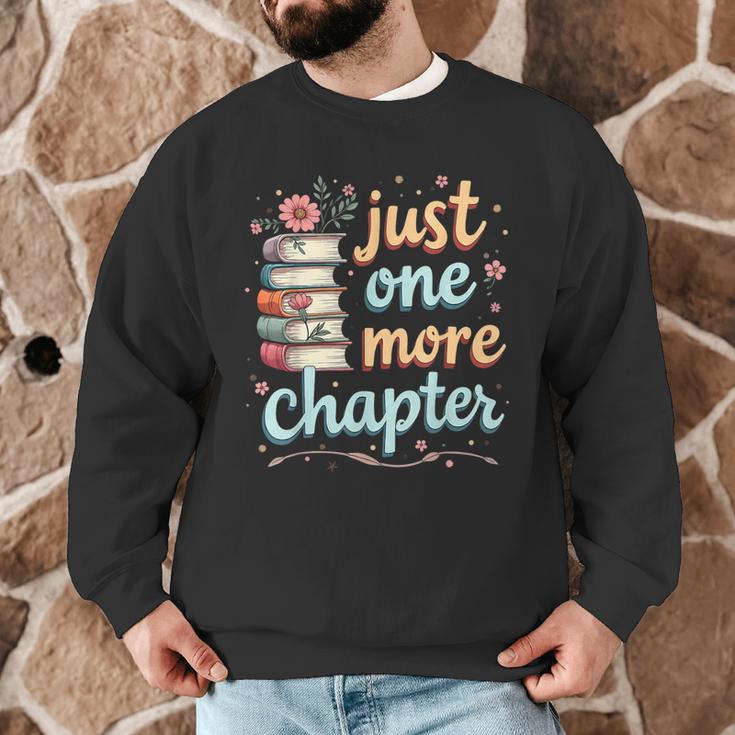 Just One More Chapter Book Reading Floral Teacher Book Lover Men Graphic Sweatshirt, novelty gifts, funny gifts