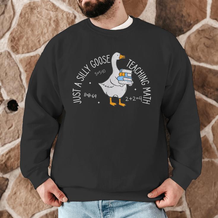 Just A Silly Goose Teaching Math Teacher Back To School Men Graphic Sweatshirt, novelty gifts, funny gifts Just A Silly Goose Teaching Math Teacher Back To School Men Graphic Sweatshirt, novelty gifts, funny gifts