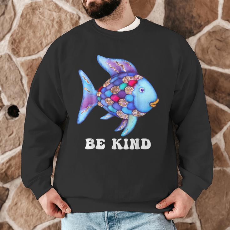 Be Kind Rainbow Fish Teacher Life Teaching Back To School Men Graphic Sweatshirt, novelty gifts, funny gifts