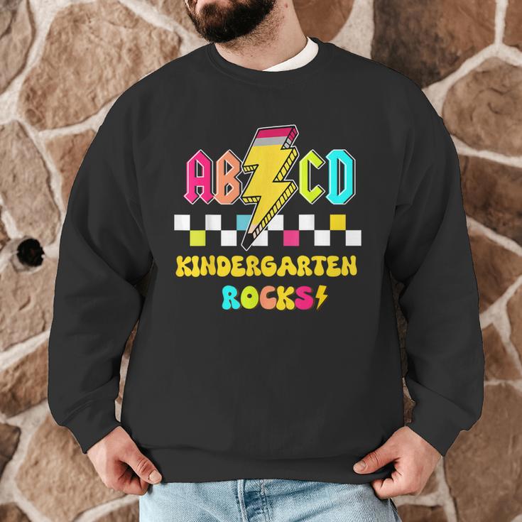Kindergarten ABCD Rocks Teacher Student Back To School Men Graphic Sweatshirt, novelty gifts, funny gifts