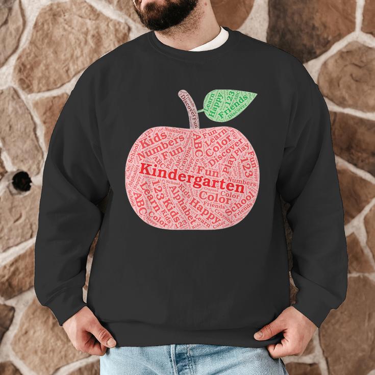 Kindergarten Apple Word Art For Teachers & Students Men Graphic Sweatshirt, novelty gifts, funny gifts Kindergarten Apple Word Art For Teachers & Students Men Graphic Sweatshirt, novelty gifts, funny gifts