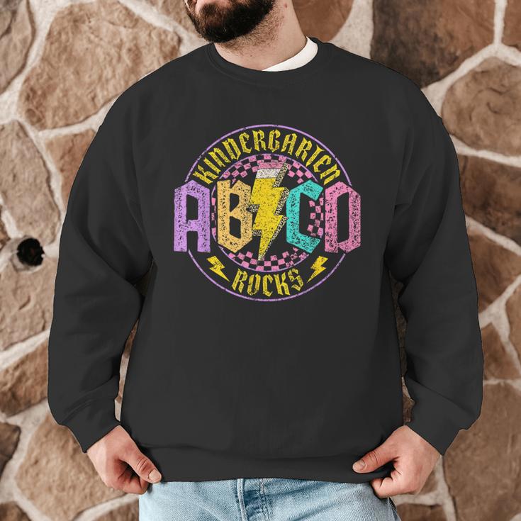 Kindergarten Rocks ABCD Back To School Rock Teacher Men Graphic Sweatshirt, novelty gifts, funny gifts Kindergarten Rocks ABCD Back To School Rock Teacher Men Graphic Sweatshirt, novelty gifts, funny gifts
