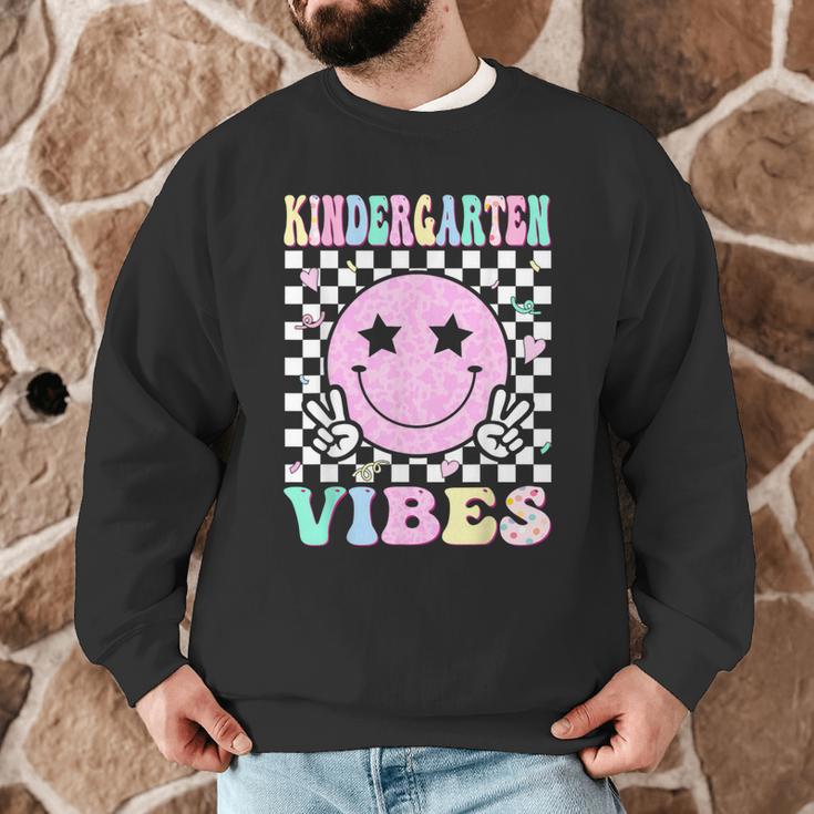 Kindergarten Vibes First Day Of School Kindergarten Teacher Men Graphic Sweatshirt, novelty gifts, funny gifts