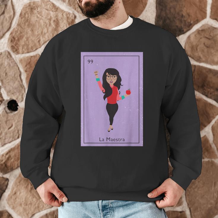 La Maestra Mexican Bingo Card Teacher Lottery Card Men Graphic Sweatshirt, novelty gifts, funny gifts La Maestra Mexican Bingo Card Teacher Lottery Card Men Graphic Sweatshirt, novelty gifts, funny gifts