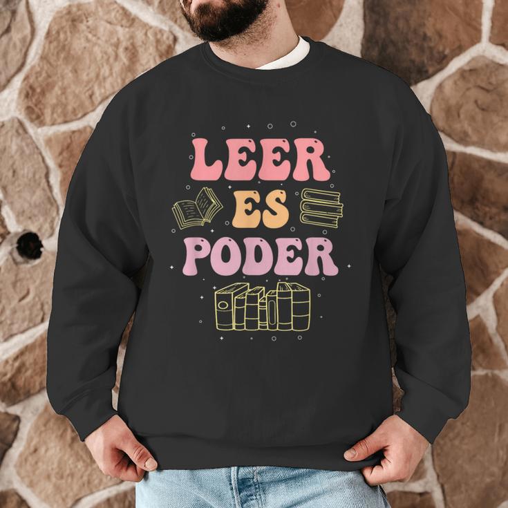 Leer Es Poder Groovy Spanish Teacher Bilingual Maestra Men Women Men Graphic Sweatshirt, novelty gifts, funny gifts Leer Es Poder Groovy Spanish Teacher Bilingual Maestra Men Women Men Graphic Sweatshirt, novelty gifts, funny gifts