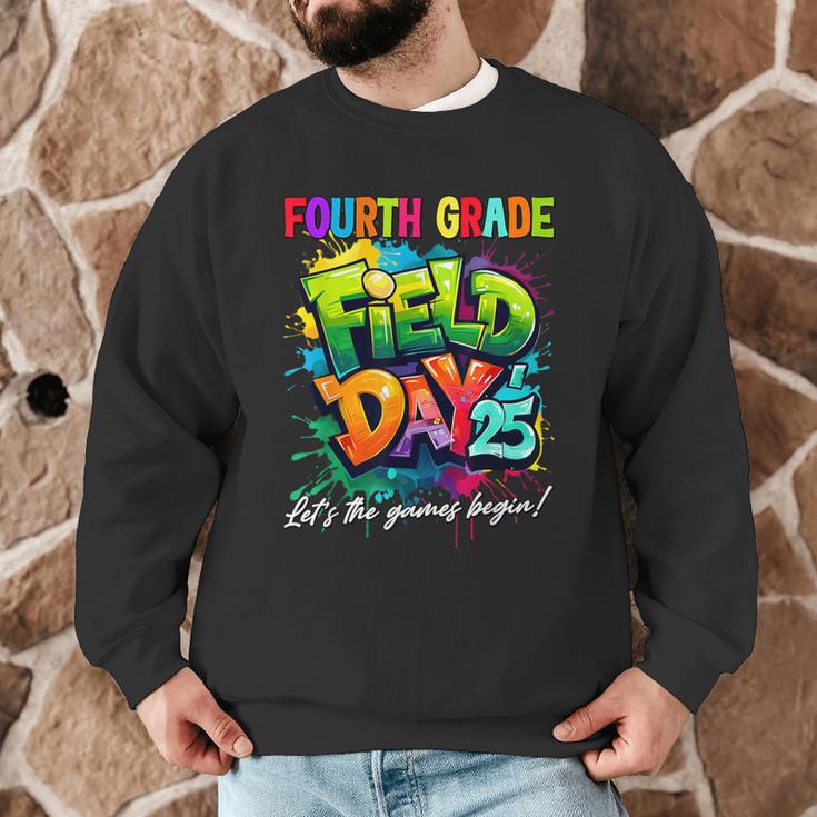 Let The Games Begin Fourth Grade Field Day 2025 Teacher Kid Men Graphic Sweatshirt, novelty gifts, funny gifts Let The Games Begin Fourth Grade Field Day 2025 Teacher Kid Men Graphic Sweatshirt, novelty gifts, funny gifts