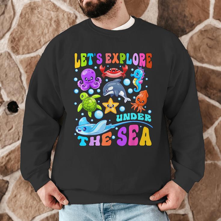 Let's Explore Under The Sea Back To School Student Teacher Men Graphic Sweatshirt, novelty gifts, funny gifts