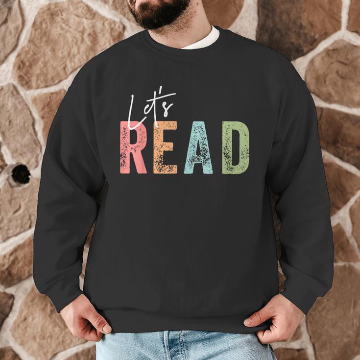 Let's Read Book Nerd Reading Book Lover Librarian Teacher Men Graphic Sweatshirt, novelty gifts, funny gifts