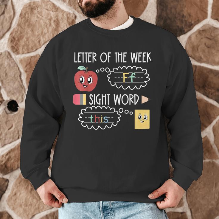 Letter Of The Week Ff Sight Word Teacher Squad Men Graphic Sweatshirt, novelty gifts, funny gifts