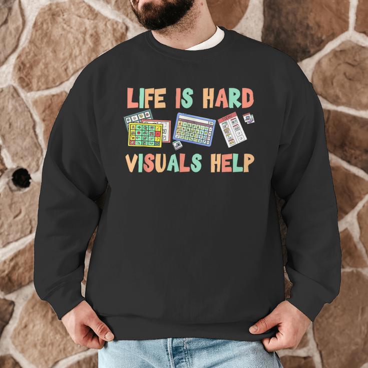 Life Is Hard Visuals Help Special Education SPED Teacher Men Graphic Sweatshirt, novelty gifts, funny gifts Life Is Hard Visuals Help Special Education SPED Teacher Men Graphic Sweatshirt, novelty gifts, funny gifts